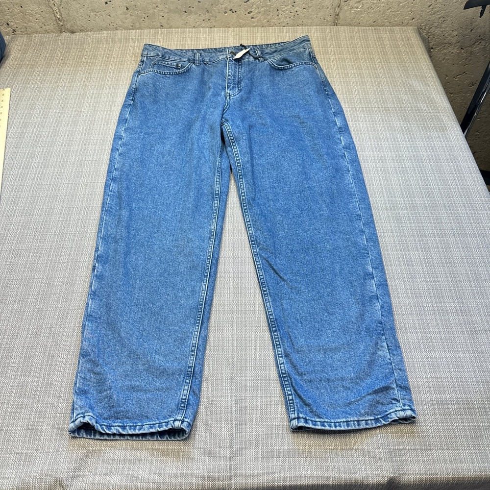New Wide Leg Baggy Jeans Womens 12 Topshop Highrise Relaxed‎ Vintage Inspired
